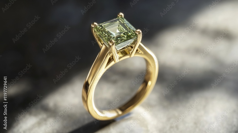 ring design, diamond stone, 1 carat rectangular green diamond, generative ai ring design, diamond stone, 1 carat rectangular green diamond, generative ai