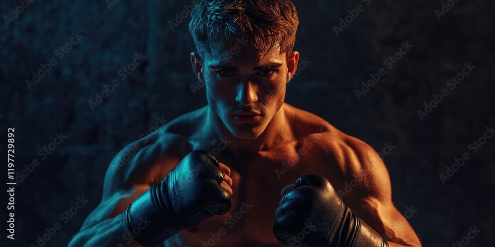 The image showcases a young man in a gym, demonstrating his fitness and boxing skills. He is wearing boxing gloves and appears to be either training or engaged in a sparring session. The image showcases a young man in a gym, demonstrating his fitness and boxing skills. He is wearing boxing gloves and appears to be either training or engaged in a sparring session.
