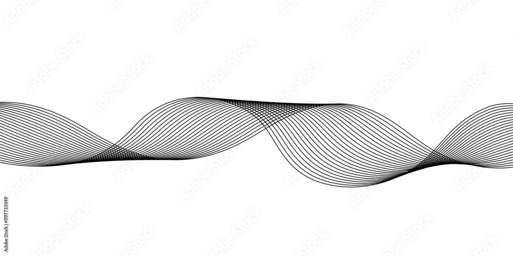 Fototapeta premium Modern abstract glowing wave background.