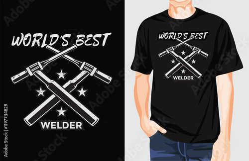 Welder t-shirt design unique idea