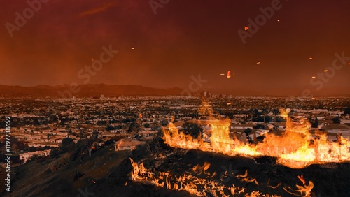 Wildfire spreads across hills overlooking Los Angeles threatening homes and wildlife in dry conditions