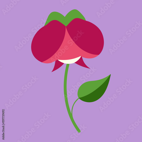 vector illustration of sweet pea flower