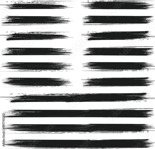 black brush strock set 