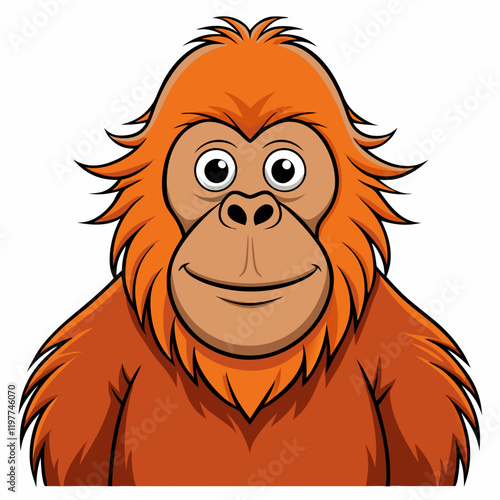 orangutan cartoon vector