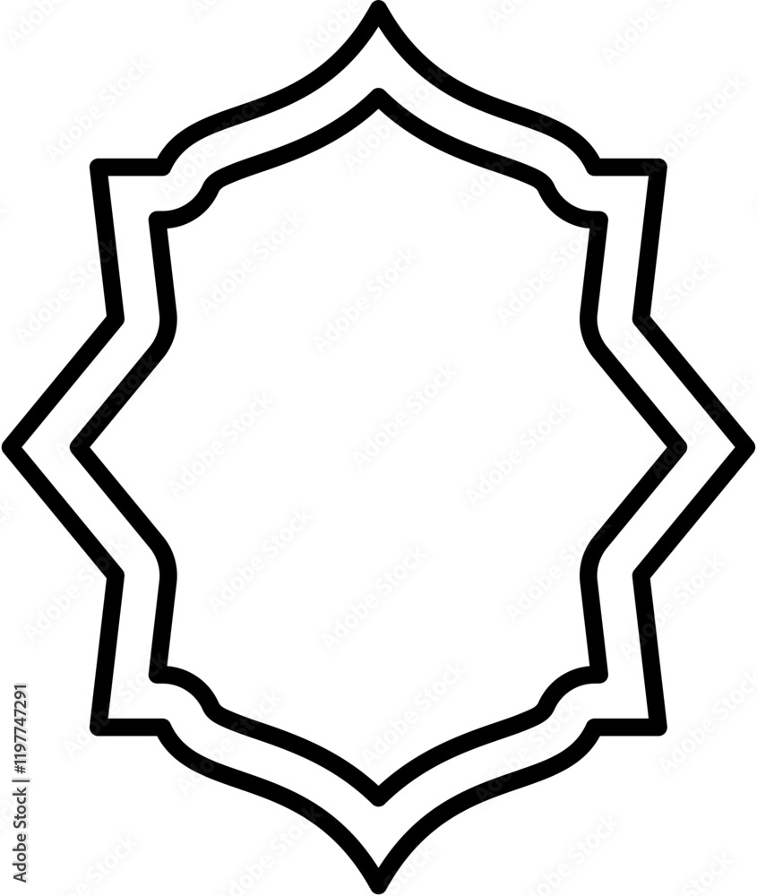 islamic decorative shape black out line, suitable for ramadan eid mubarak islamic decorative shape black out line, suitable for ramadan eid mubarak