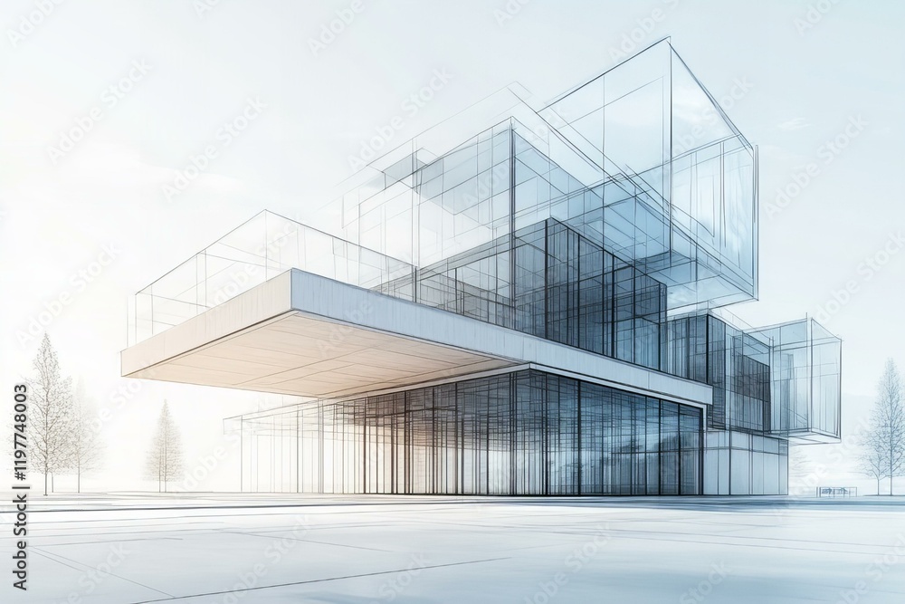 Modern Future Home Design Drawing Modern Future Home Design Drawing