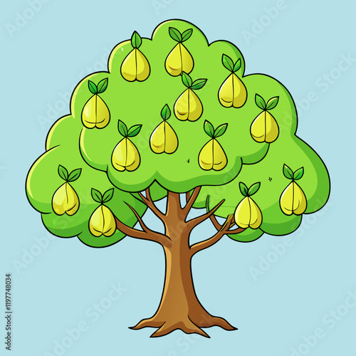 pear tree with fruit