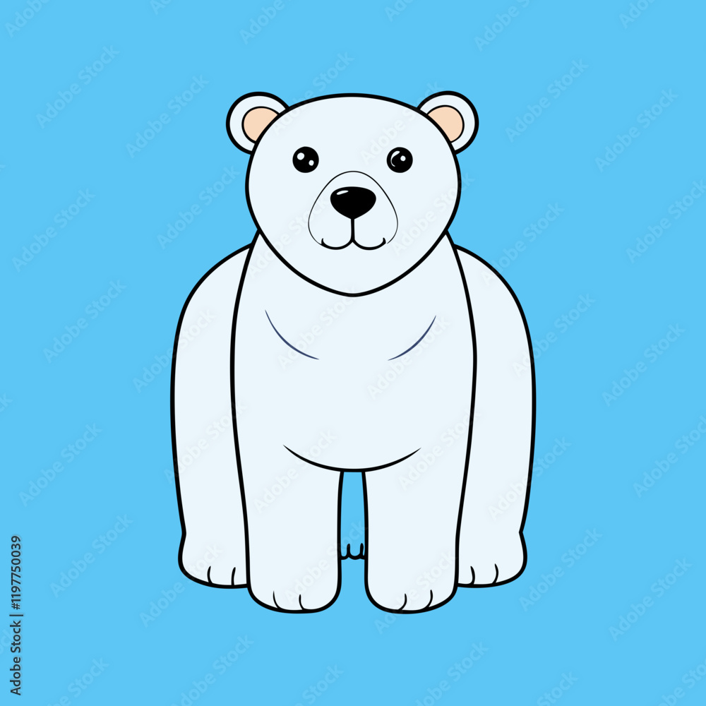 Naklejka premium polar bear cartoon vector