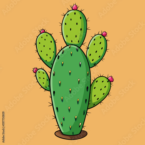 prickly pear vector illustration