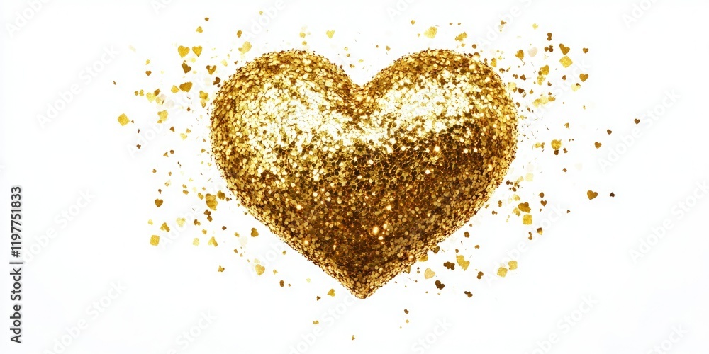 Gold Glitter Heart Gold Glitter Heart