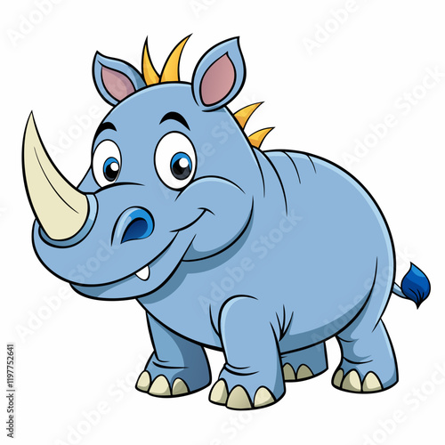 rhinoceros cartoon vector