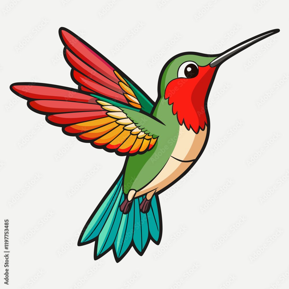 hummingbird in flight