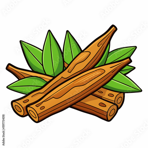 sandalwood vector illustration