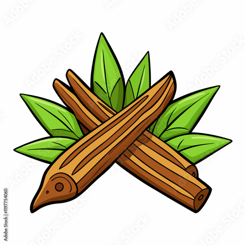 sandalwood vector illustration