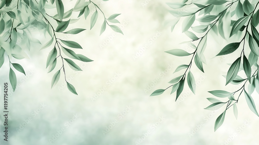 Delicate willow branches in fresh green, soft morning light, serene and minimalist Qingming Festival scene. Delicate willow branches in fresh green, soft morning light, serene and minimalist Qingming Festival scene.