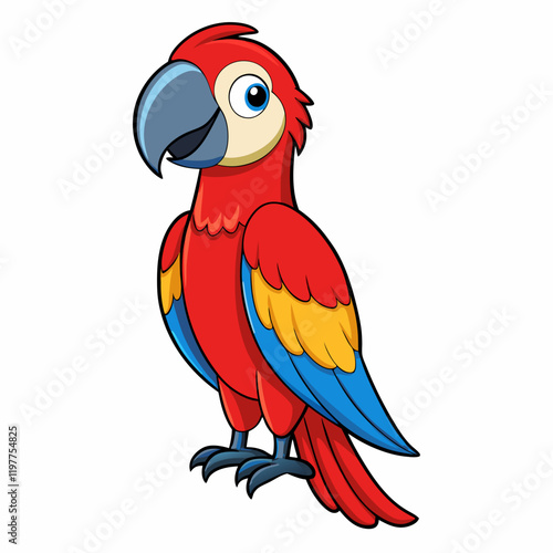 parrot on white background