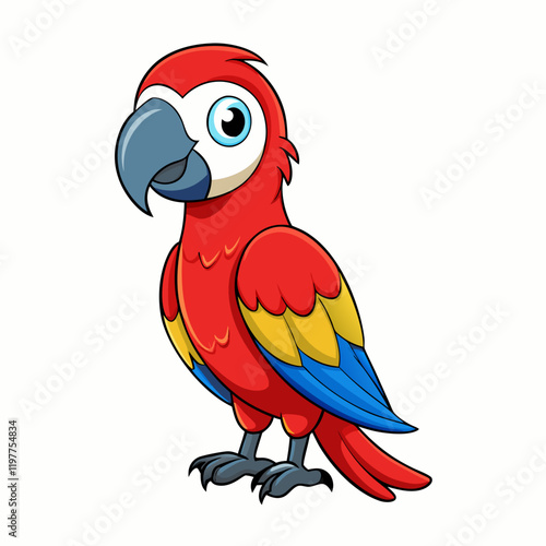 parrot on a white background