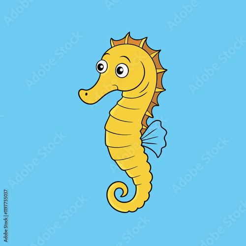 vector illustration of a seahorse