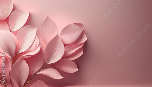 Obraz na płótnie A beautiful arrangement of pink roses on a soft pink background. The roses are in full bloom and have a delicate, almost papery quality. w salonie