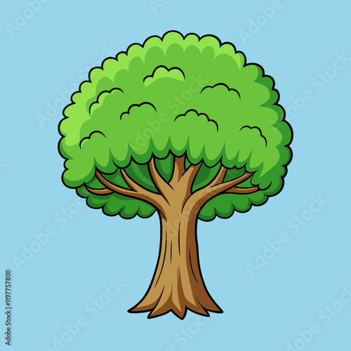 sycamore tree vector illustration