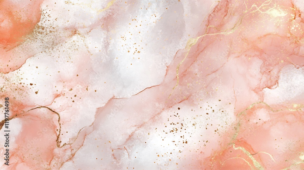 Fototapeta premium Elegant rose gold abstract art swirls softly light background. AI Generated