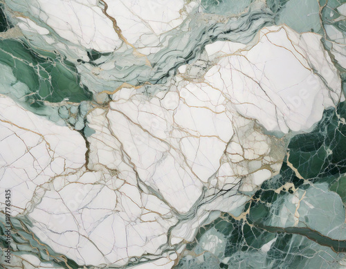 Showcasing a seamless marble texture with faint veins in soft whites and muted greens for a timeless and sophisticated look photo