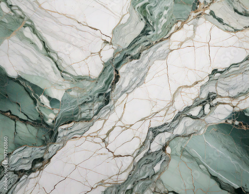 A timeless aesthetic with soft marble texture featuring faint veins in muted whites grays and greens for elegant interiors photo