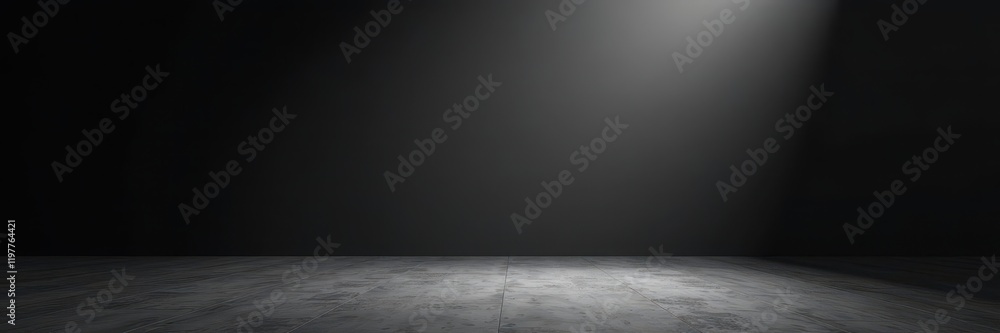 Black studio backdrop with gray gradient spotlight Perspective floor for showcasing items , black, light, modern Black studio backdrop with gray gradient spotlight Perspective floor for showcasing items , black, light, modern