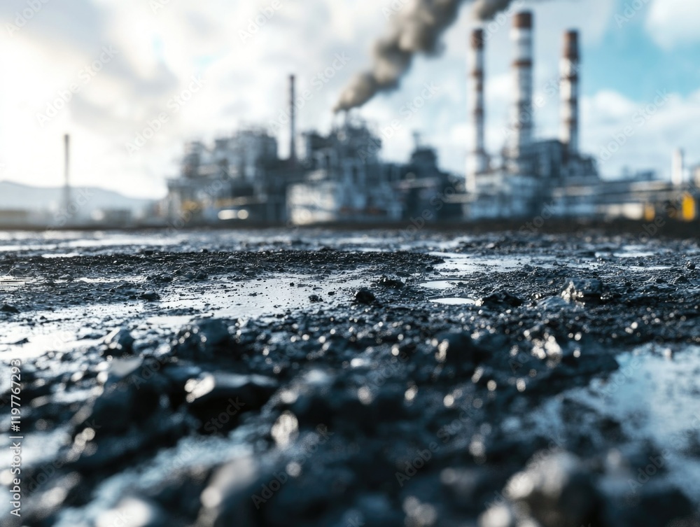 Industrial Pollution: Oil Spill at a Refinery