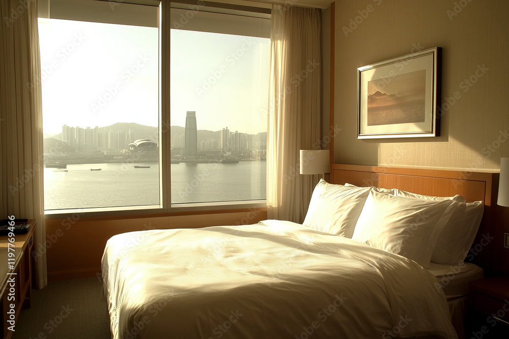 Fototapeta premium bedroom in hotel
