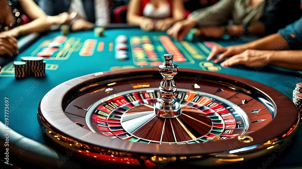 Anonymous Group of Elegant Casino Guests Placing Bets on a Table Anonymous Group of Elegant Casino Guests Placing Bets on a Table