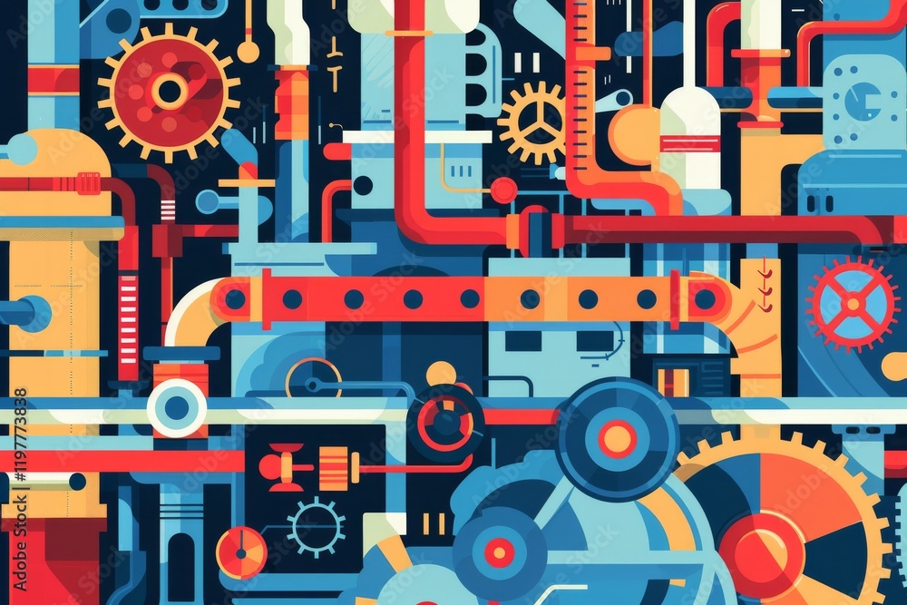 Vibrant abstract industrial design Vibrant abstract industrial design