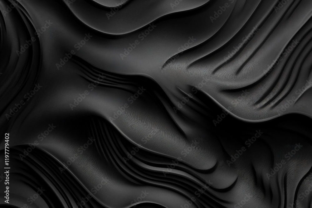 Fototapeta premium Elegant 3d abstract sleek wavy block background ai generative modern technology