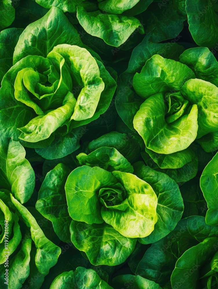 Fototapeta premium Crisp, vibrant greens with a soft texture.