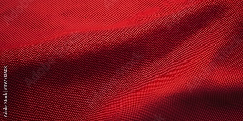 
Red sports clothing fabric football jersey texture close up


