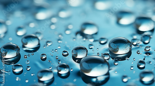 Wallpaper Mural Rain transparent drops flow down the glass.Realistic wet condensation texture.Fresh water splash effect on the surface.Liquid spreading droplet shapes. Torontodigital.ca