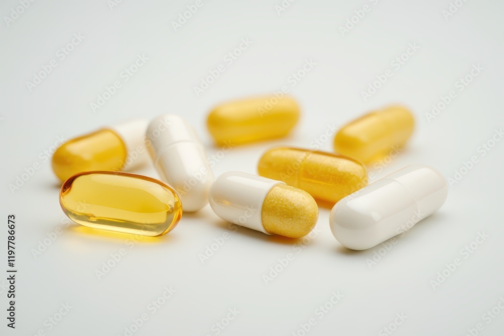 a group of pills on a white surface a group of pills on a white surface