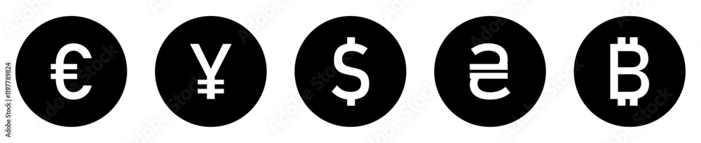 Set of international currency vector sign symbol. Collection of currency icons. Popular currency sign symbol. World currency silhouette icons set isolated. Flat design. Vector illustration. Set of international currency vector sign symbol. Collection of currency icons. Popular currency sign symbol. World currency silhouette icons set isolated. Flat design. Vector illustration.