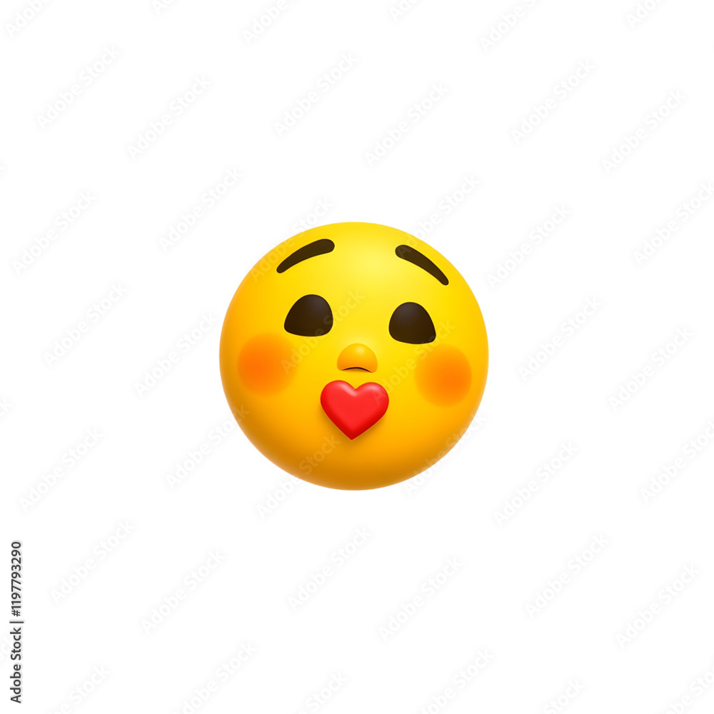 Fototapeta premium Heart Emoji - 3D Illustration