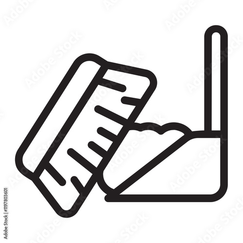 dustpan line icon