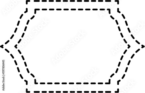 islamic decorative shape dash dotted line, suitable for ramadan eid mubarak