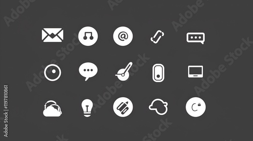 masseg icon monochrom vector