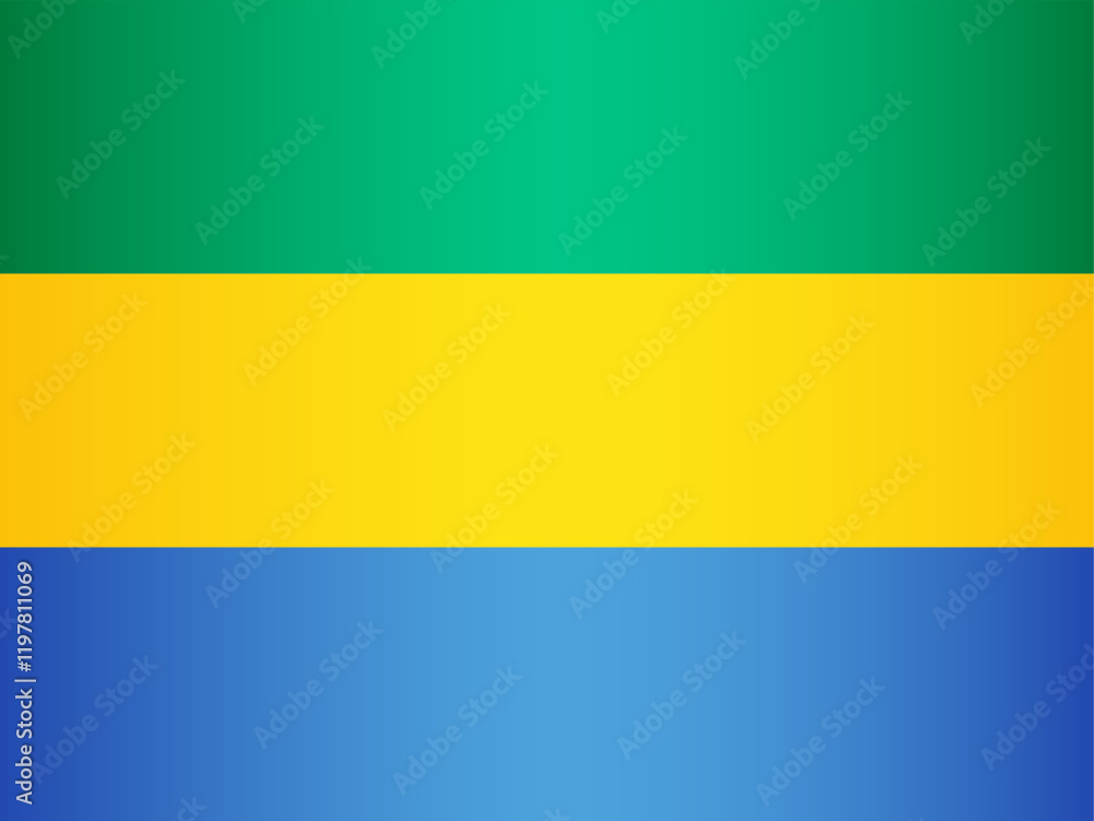 National flag of Gabon vector symbol National flag of Gabon vector symbol