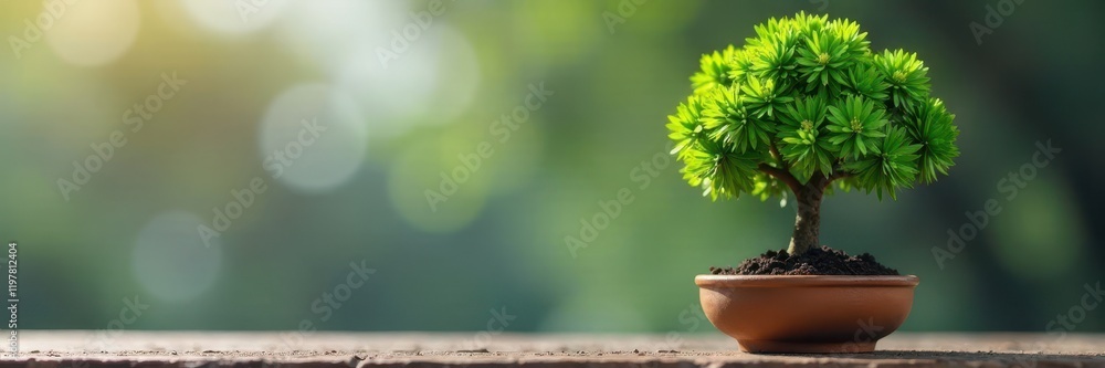Fototapeta premium Healthy potted tree, symbolizing strong investment returns , business, security