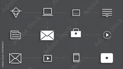 masseg icon monochrom vector