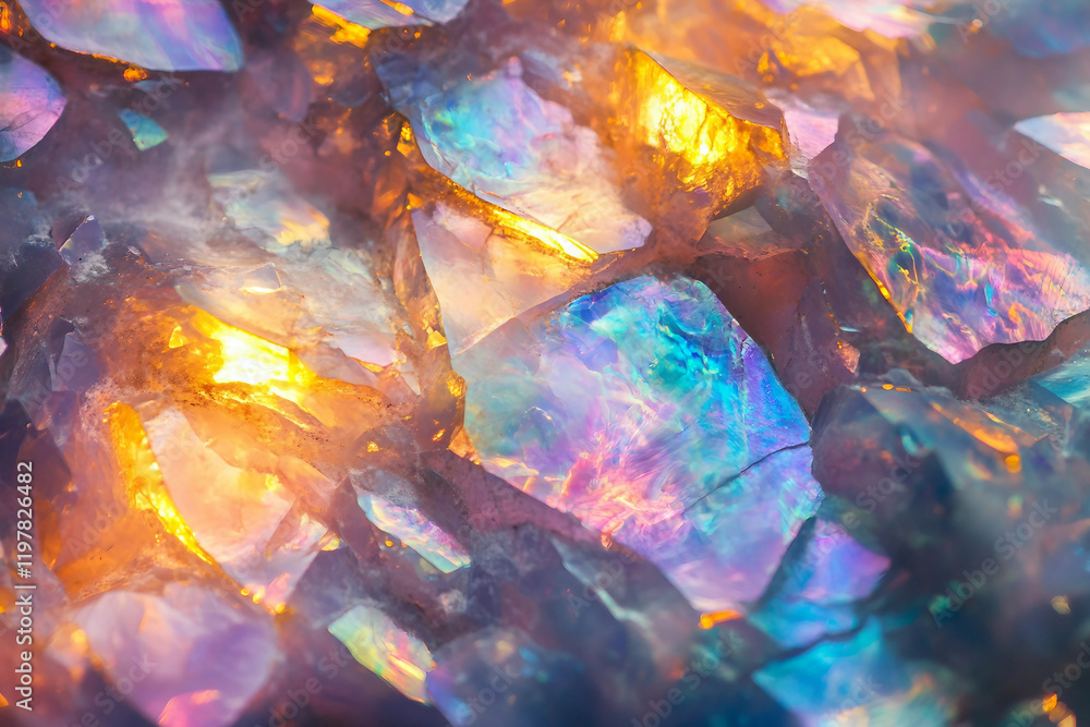 Obraz premium Colorful gemstones in abstract design made generative AI