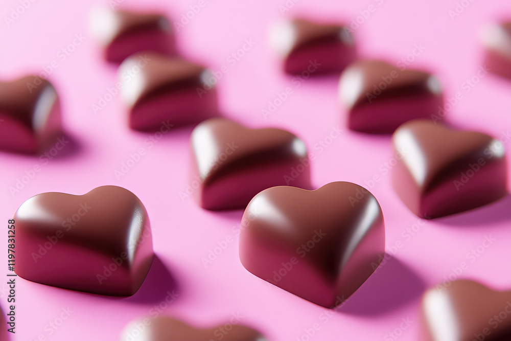Fototapeta premium 3d blender of heart shaped chocolate