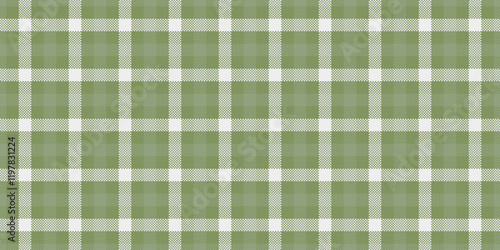 Amazing check texture fabric, woman tartan background seamless. Plain plaid pattern vector textile in green and pastel colors.