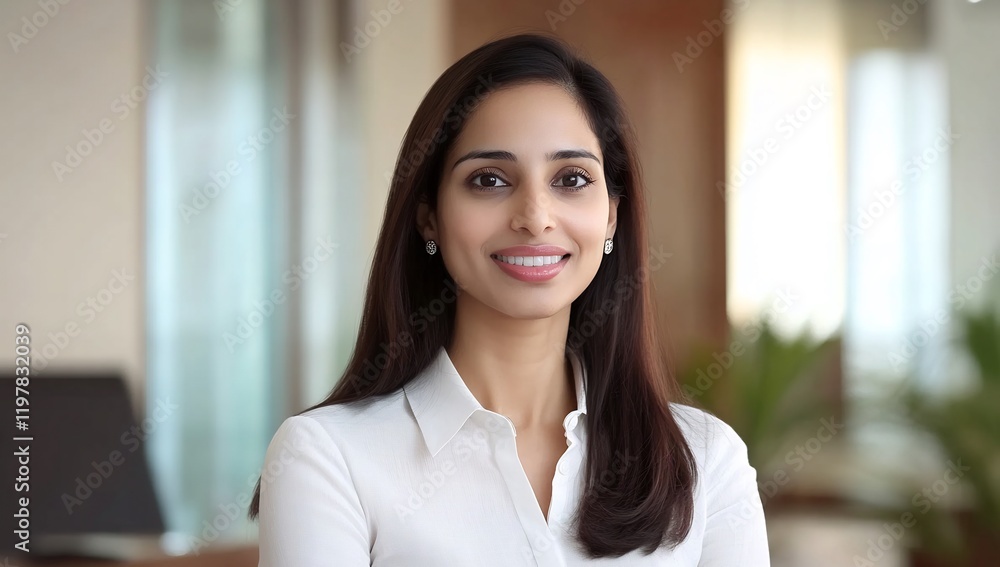 Smiling businesswoman office portrait, professional headshot Smiling businesswoman office portrait, professional headshot
