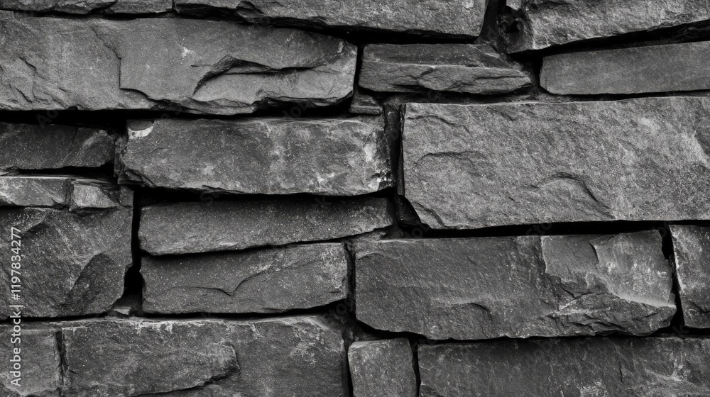 Textured Gray Stone Wall with Natural Patterns and Layers Textured Gray Stone Wall with Natural Patterns and Layers